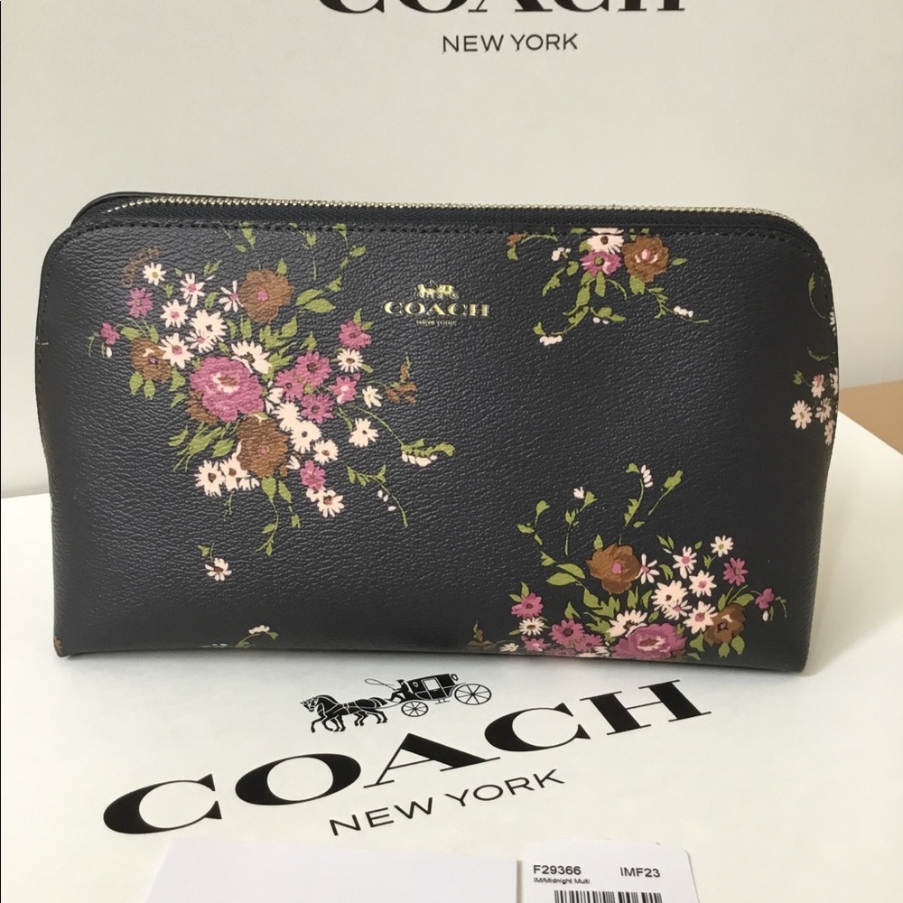 🌺 Authentic Coach Cosmetic Case 22 Floral Print